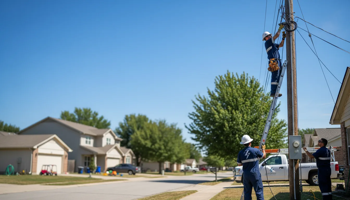 Residential electrician providing installation services in Fults, IL